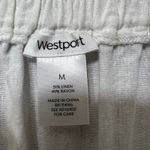 Westport Linen Blend Midi Ruffle Skirt White Elastic Waist Size M Hi Low Photo 5