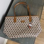 Ralph Lauren NWT LRL  Romilly Monogram Medium Shopper Tote Bag in Brown Multi Photo 0