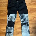 Helmut Lang  Black and Gray Graphic Pants Photo 0