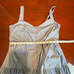 Ralph Lauren Cotton-Blend Tie-Front Tiered Maxi Dress in Pale Azure Blue Sz 12 Photo 9