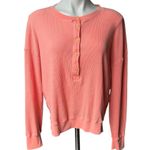 Sundry  Thermal Henley in Coral, Sz 3 (Large) Photo 2