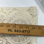 Bailey blue Cream Sleeveless Laser Cut Lace Overlay Fully Lined Dress XL Cream Photo 8