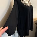 Cathy Daniels Size Medium Black Embellished Top Photo 3