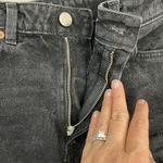 Monki  Tallie Sz 28 Shorts Distressed Denim Jean Black Turn Up Cuffed Hem Cotton Photo 4