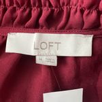 Loft  Shirt Womens Medium Red Babydoll‎ Balloon Sleeve Ruffle Bohemian Peasant Photo 4