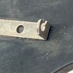 Vintage Black & White Mother Of Pearl Mosaic Brooch With Scalloped Edge Photo 4