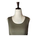 Good American  Dress Women‎ Large Olive Green Ruched Tank Mini Sexy Sheath Photo 5
