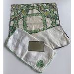 Vtg flapper style Made In Belgium crocheted sequin beaded kiss clasp formal bag Green Photo 9