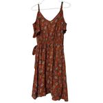 Sienna Sky  sz small cold shoulder summer dress lined elastic waist ties on side Photo 1