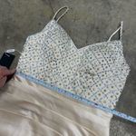 IZIDRESS rhinestone bedazzled sparkly satin mini prom homecoming formal dress Gold Photo 3