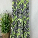 Colorful Gray & Greenprint Wide Flair Leg Palazzo Pants By Yetta M Black Size M Photo 0