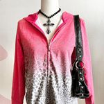 Oleg Cassini Sport Pink Leopard Zip Up Jacket Y2K‎ Retro Streetwear Small Photo 0
