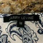 Larry levine Paisley Linen Blouse Women’s Hippie Boho Modest Mature Beach Boxy M White Size M Photo 7