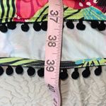 Tracy Negoshian Womens Floral Pompom Trim 3/4 Sleeve Tiana Dress Blooming Large Photo 7