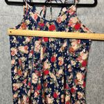 Angie  Floral Print Tank Top Sleeveless Casual Summer‎ Top Blue Red Size S Photo 1