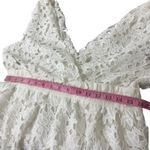 Endless Rose  White Lace Tiered Ruffle V Neck Maxi Dress Size L Photo 7