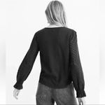 Madewell  Black Long Sleeve Eyelet Top Size XL Photo 9