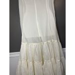 White Tiered Flowy Maxi Dress Womens 36 Sleeveless V Neck Boho Summer Casual Size L Photo 8