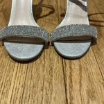 H by Halston Women’s Silver Rhinestone Jeweled Open Toe Dressy Heels Sz 7 Shoes Photo 2