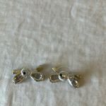 Kate Spade : “Skinny Mini” Pave Bow Stud Earrings- Silver Tone Photo 4