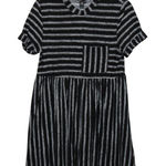 Volcom  Pocket Tee T-Shirt‎ Dress Womens Size XS Relaxed Striped Black White Photo 0