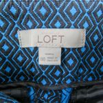 Loft Ann Taylor  Marisa Teal Blue Diamond Pattern Dress Pants Straight Leg 00 Photo 4