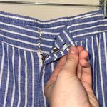 LC Lauren Conrad Blue Striped High Rise Cropped Pants Photo 4