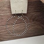 Urban Outfitters  White & Black Bead Beaded Hoop Dangle Drop Pierced Earrings Photo 5