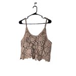 Crochet Tan Cropped Top‎ Size undefined Photo 2