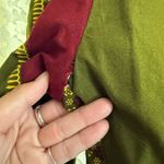 Handmade NWOT blazer from Ghana lined sz small green yellow burgundy Photo 10