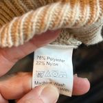 Romwe Crop Cable Knit Sweater Light Tan V Neck Womens Small Photo 9