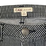 CAbi Railroad Crop Jeans Size 2 Navy Blue White Striped #324 Womens 30X25 Photo 3