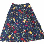 Pendleton Vintage Midi Skirt Polka Dot Sunglass Lipstick Makeup Print Womens 16 Photo 0
