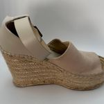 Marc Fisher LTD Women's Espadrille Platform Wedge Sandals Beige Leather Size 6.5 Photo 9