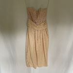 Rina Di Montella silk vtg sz 6 pastel cream prom dress padded shoulder jacket Orange Photo 4