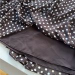 Vintage Nine & Co. Chocolate Brown White Polka Dot Bias Cut Midi Skirt Size 10 Photo 7