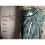 Y2K Babydoll Top XS Floral Milkmaid Boho Fairy Grunge Blue Coquette Short Sleeve Photo 3