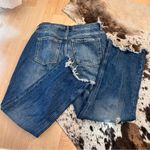 We The Free  Free People Distressed Straight Leg Cut‎ Off Jeans Size 27 Photo 6