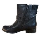 Clarks Cheshuntbe GTX black leather waterproof ankle biker boots size zip 6 1/2 Photo 2