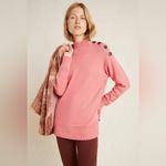 Anthropologie  NEW pink‎ mock neck tunic sweater size small Photo 0