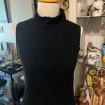 Magaschoni  ribbed 100% cashmere top black womens size L Photo 1