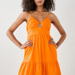 Rails  NWT Chrissy Tangerine Cotton Cut Out Sleeveless Mini Dress Size XL Photo 0