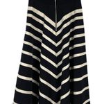 Banana Republic  Mixed Stripe Midi Skirt Size 2 Black and Cream Photo 6