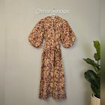 Anthropologie Love The Label Button Front Puff Sleeve Midi Dress Photo 2