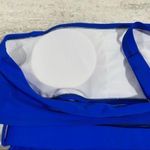 Blue Bikini Large One Shoulder French Cut High Leg Belt Bottom Vibrant Like New Photo 5