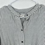Madewell Size Small Black Cream Checked Flare Sleeve Cottagecore Fall Essentail Photo 2