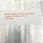 Agate and porcelain gold plated necklace and earrings set Photo 10