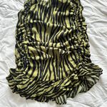 ZARA Green Zebra Print Ruffle Skirt Photo 0