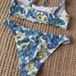 Women’s Bikini Set Size M‎ White & Blue Floral NWOT Size M Photo 3