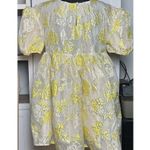 Sister Jane Womens Yellow Metallic Gloss Oversized Babydoll Mini Smock Dress Sm. Photo 14